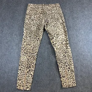 J.McLaughlin Womens Leopard Print Skinny Pants Brown Tan Animal Ankle Zip Size 6 thumbnail 2