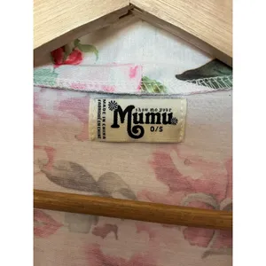 Show Me Your Mumu Rose Print Robe 0/S White/Pink thumbnail 2