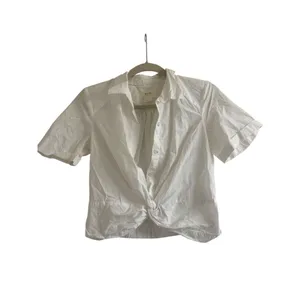 ✨MAEVE Anthropologie Short Sleeve Button Down Sz XS White Top✨ thumbnail 4