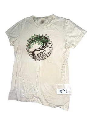 Bella Organic Cotton Tee With Tree Design OEC 2011 White Medium Made In USA 87L thumbnail 7