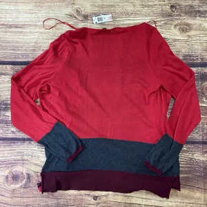 Vtg Attention Womens Red Color Block Light Weight Cardigan No Buttons Size XL thumbnail 7