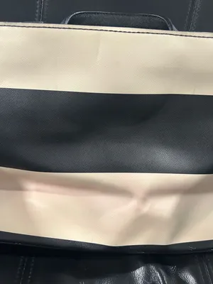 kate spade Black and Cream Striped Tote see pics for flaws on cream section thumbnail 9