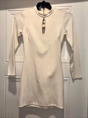 bebe Cream Cutout Mini Dress Size Small thumbnail 1