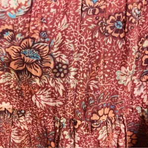 Ulla Johnson Juniper ruched floral 2022 mini dress in orange brown. Size 4 thumbnail 8