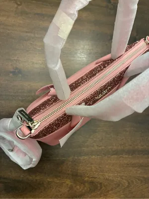 Kate Spade Satchel Flash Glitter Pink Bag Purse Crossbody New NWT thumbnail 6