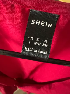 SheIn Red Flutter Sleeve Deep V Neck Fit & Flare Mini Dress L 8/10 thumbnail 9