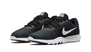 NWT 🖤🤍 Nike WIDE Womens Flex Trainer Black and Silver Sneakers, Size 8.5 WIDE thumbnail 3