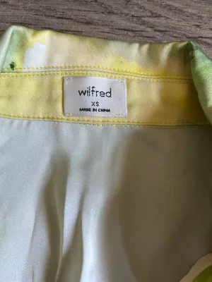 Wilfred Lightweight Tie-Front Blouse in Yellow Watercolor thumbnail 2