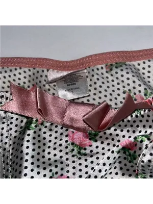 NWOT Vintage Jezebel Floral Polka Dot Ruffle Tiered Micro Mini Skirt Size Small thumbnail 12