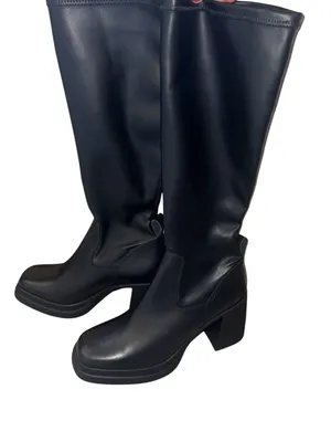 NEW Steve Madden Zenovia Black Tall Boot Y2K thumbnail 3