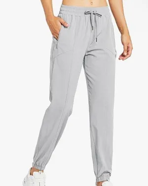 Women's Gray Jogger Windbreaker Pants thumbnail 1