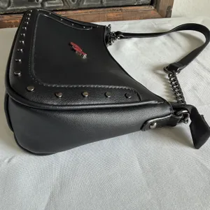 Ed Hardy Studded Black Shoulder Bag W/ Detachable Crossbody Strap Biker Retro thumbnail 4