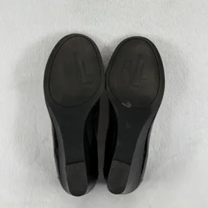 Lauren Ralph Lauren Black Patent Leather Wedge Loafers with Gold Accents 8 READ‎ thumbnail 12