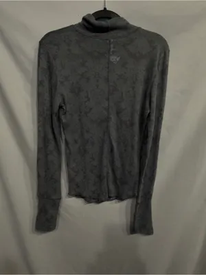 Free People Intimately You and I Gray/black Long Sleeve Turtleneck Top Small NEW thumbnail 3
