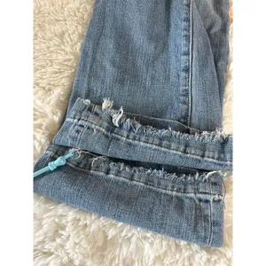 GAP Y2K Long Lean Jeans Sz2L Boot Cut Distressed Frayed Hem thumbnail 9