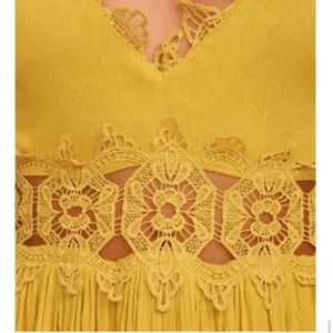 Lulu's Small This Love Mustard Yellow Lace Maxi Dress Size S thumbnail 4