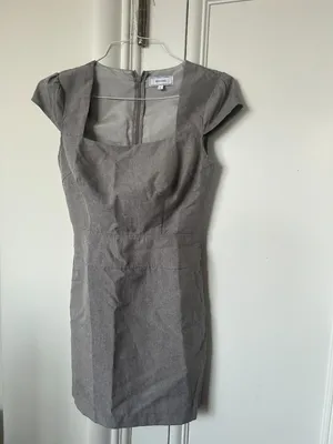 Boutique NWOT RIHOAS Gray Cap Sleeve Mini Dress thumbnail 2