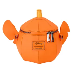 Disney Loungefly Stitch Pumpkin Head Glow in the Dark Crossbody Bag Orange NEW thumbnail 8