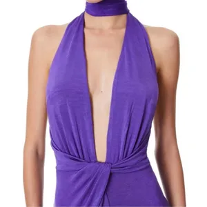 NWT Alice + Olivia Resse Maxi Gown‎ in Purple Sz 2 $495 thumbnail 4