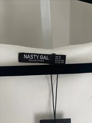 Nasty Gal White Eyelet Square-Neck Mini Dress Women’s Plus Size 14 Sundress thumbnail 4