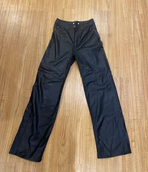 ZARA Faux Leather Pants Black thumbnail 2