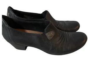 Cobb Hill New Balance Black Leather Ruched Slip On Low Heel‎ Pumps Shoes 10N thumbnail 1