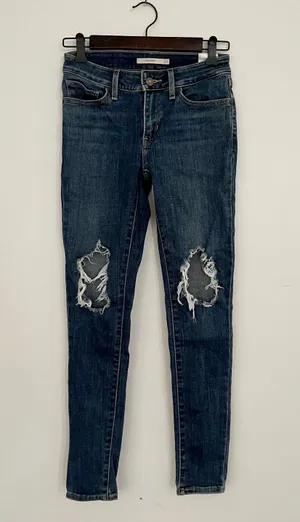 711 knee ripped skinny denim jeans pants thumbnail 2