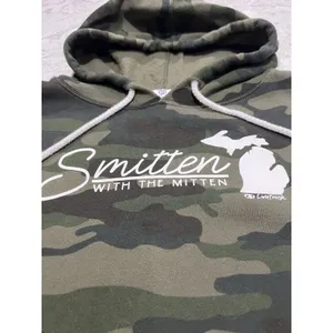 Livnfresh Smitten‎ With The Mitten Michigan Camo Hoodie Sweatshirt Green Small thumbnail 3