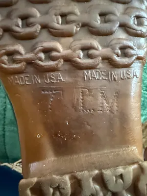 Vintage 80s LL Bean Maine Hunting Shoes Womens 7M Navy Tan Duck Bean Boots USA thumbnail 6