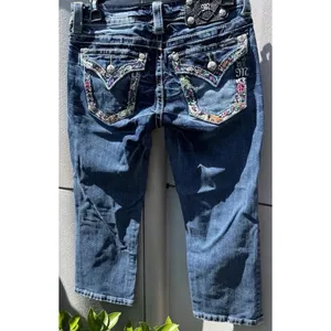 Miss Me Jeans Womens 27 Low Rise Signature Boot Cut Distress Beaded Embroidered thumbnail 13