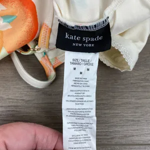 Kate Spade New York Cream Oranges Print One Piece Swimsuit Sz.M thumbnail 12