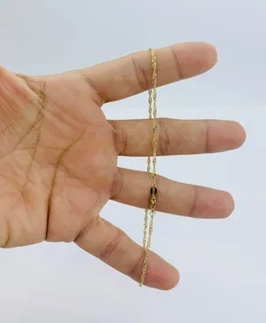 Real 10k Gold Ankle Bracelet Singapore 10” thumbnail 2