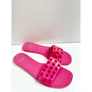 Dolce Vita Jelly Sandals Womens‎ Size 5 Skylar Pink Spiked Slip On Slides thumbnail 5