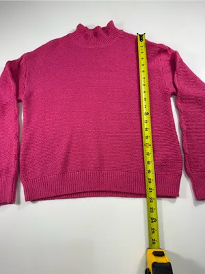 J. Crew Cotton Blend Vibrant Fuchsia Sweater thumbnail 2