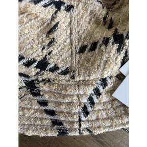 Anine Bing Cleo Bucket Hat Womens Size‎ M/L Tan Black Plaid Tweed Wool Blend thumbnail 4