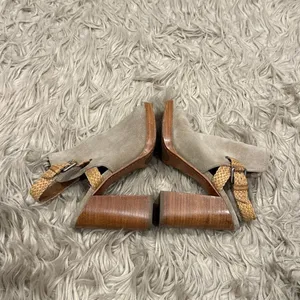 Frye leather slingback block heels size 7.5 thumbnail 3