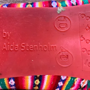 AIDA STENHOLM Handcrafted Red Ballet Flats Size 10 thumbnail 5
