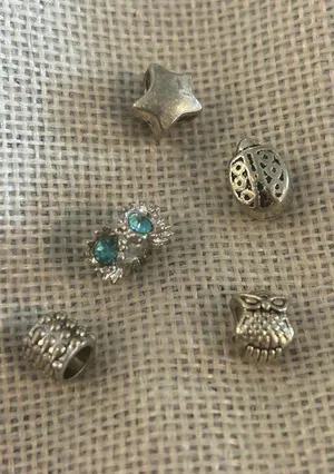 A497 charm bracket silver plated 5 pcs Gray thumbnail 1