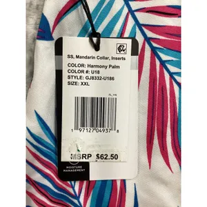 Tail White Label Harmony‎ Palm Golf Polo Shirt XXL Blue Pink UPF 50 GJ8332-U186 thumbnail 7