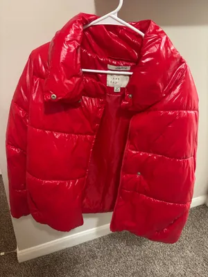 Red puffer jacket  thumbnail 1