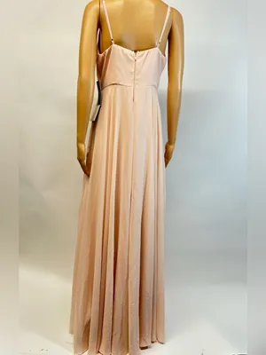 NWT Lulu's Medium Blush Pink Wrap-Front Maxi Dress thumbnail 2