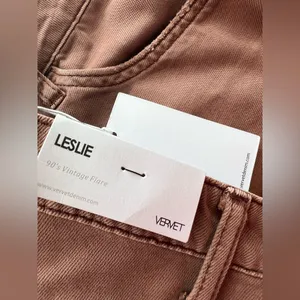 Vervet Leslie 90s Vintage Flare raw hem denim pants 28 thumbnail 4