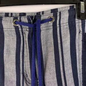 Brooks Brothers 346 Pants Women 14 Striped Wide Leg Linen Blend Casual thumbnail 9