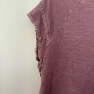 American Eagle Soft & Sexy Lace Trim Short Sleeve Tee Top S Purple thumbnail 8