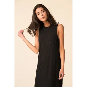 ATM Anthony Thomas Melillo Black Speckled‎ Maxi Pocket Jersey Tank Dress Large thumbnail 3