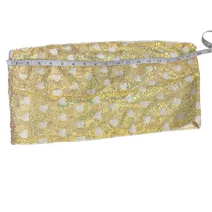 Beginning Boutique NWT Festive Y2K Sequined Yellow Heart Pattern Tube Top Size:12 thumbnail 5