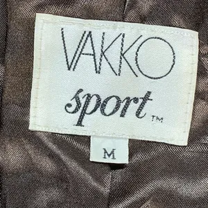 Vakko Vest Womens M Brown Leather Suede Collared snap front Pockets‎ Lined thumbnail 5