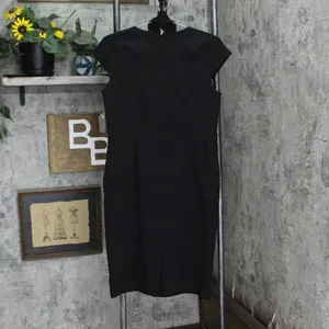 NEW Kasper Womens Short Sleeve Belted Sheath Dress 10824696 Black 4 thumbnail 2