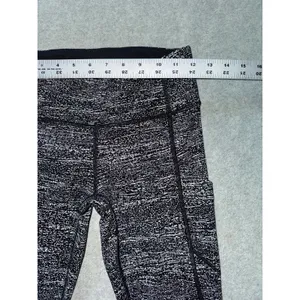 LULULEMON Women's Fit Physique Tight Pant‎ Jacquard Black White Mesh Gauge Sz 4 thumbnail 9