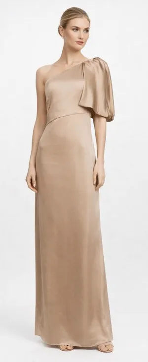 Sachin & Babi - Chelsea Crinkle Satin‎ One-Shoulder Gown thumbnail 1